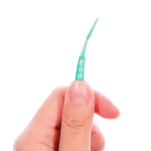 GUM Soft-Picks Advanced, Easy to Use Dental Picks for Teeth Cleaning and Gum Health, Disposable Interdental Brushes with Convenient Carry Case, Dentist Recommended Dental Picks, 90ct (4pk)