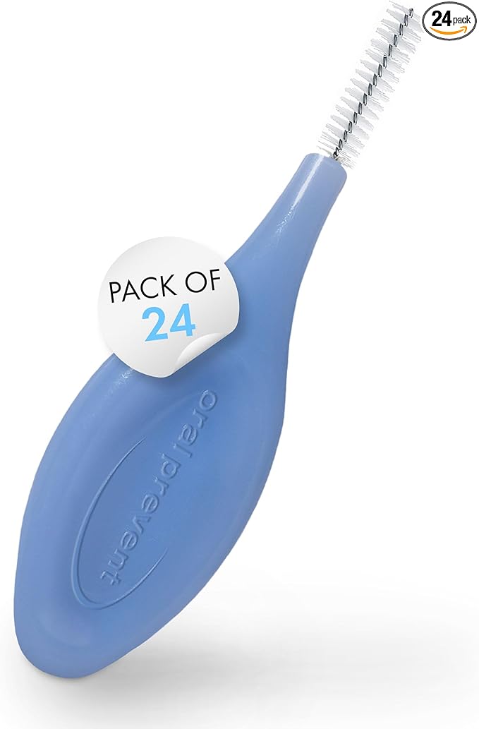 Smart Grip Interdental Brushes 0.70 mm – Blue – ISO 4 – Deep Cleaning Between Teeth – Ultra-Fine Dental Picks – 24 Pack