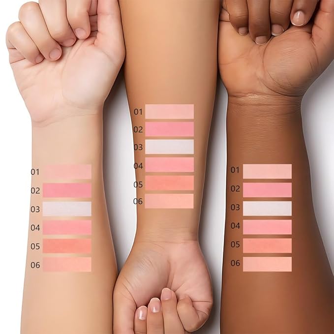 Matte Blush Powder for Cheeks, Cruelty Free Makeup – Long Lasting Natural Face Blusher Makeup, Lightweight Blendable Cheek Color Palette for Women All Skin Tones - #03 Pastel Blue