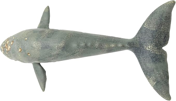 Gemini&Genius Sea Animal Gray Whale, Large Grey Whale Realistic Wildlife Toy Replica Hand Painted Whale Figurine, Ocean Model Toy, Educational, Role Play, Swim, Bath and Collectors for Kids
