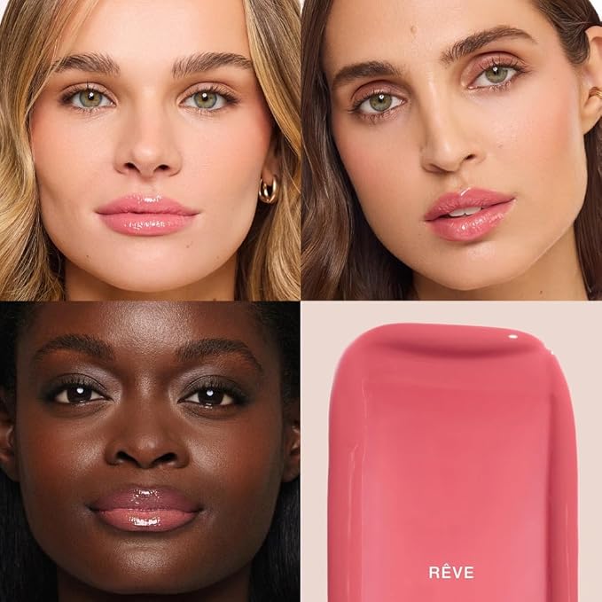 Jouer The Lip Edit Deluxe Tinted Lip Oil Trio, Hydrating, High Shine, Non-Sticky Set with Apricot, Jojoba, Vitamin E, Makeup Gift, 3 Shades