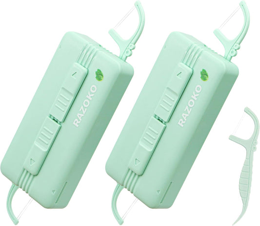 Dental Floss Picks Extra Strong Flosser Pick Toothpicks Fresh Mint (10 Count (Pack of 2))