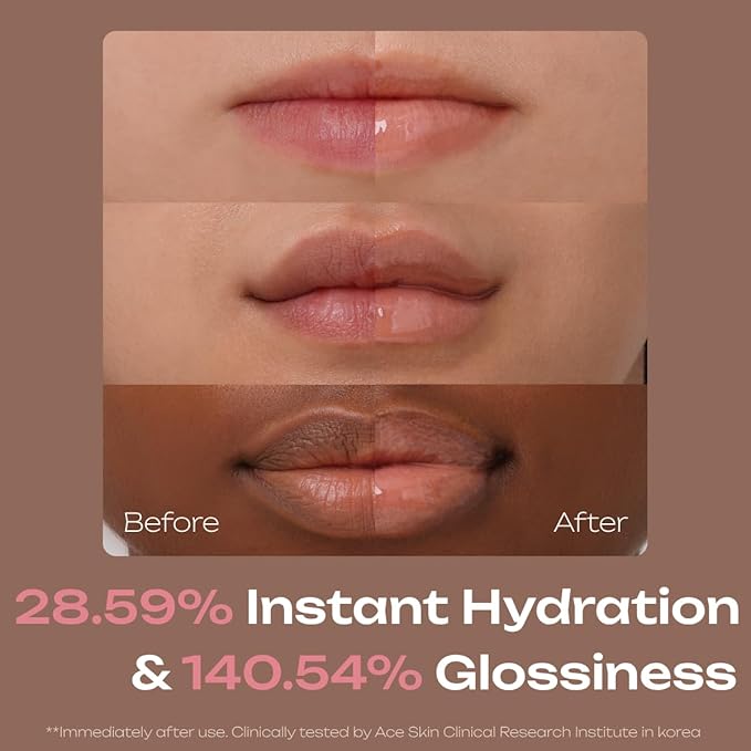 PDRN Tinted Lip Serum – High Gloss Ultra Hydrating Natural Glow, Non-Sticky Volumizing Color Glaze with Long-Lasting Shine, Nourishing Moisturizing Repair for Chapped Lips (0.34 oz) (island)