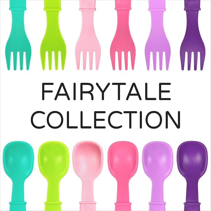 Re-Play 12 oz. Toddler Bowls Set of 6 - Kids Deep-Walled, Durable & Reusable Snack and Meal Bowls, Dishwasher & Microwave Safe, BPA-Free, Made in USA from Recycled Plastic, Fairytale