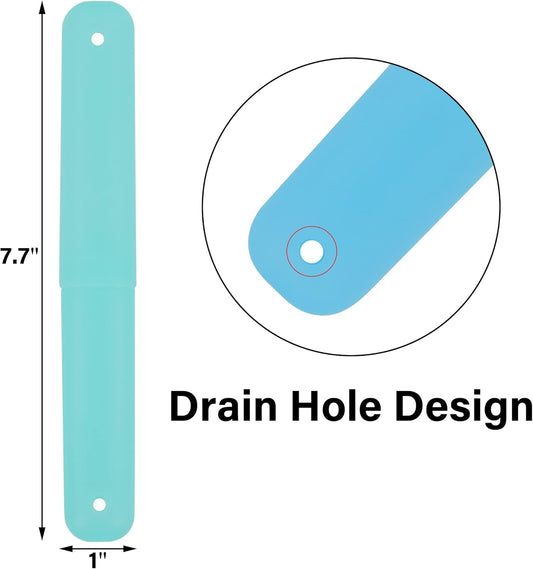 6 Pcs Travel Toothbrush Case Holder, Breathable Portable Toothbrush Container, Multiple Color Clear Toothbrush Holder for Home Trip Camping