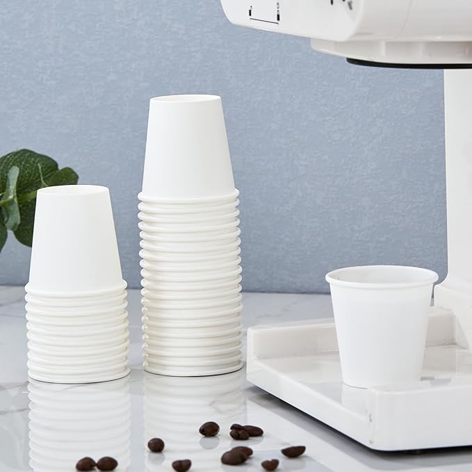 Lamosi 3 oz White Bathroom Cups 100 Pack, 3 oz Paper Cups, Mouthwash Cup, Mini Paper Cup for Parties, Picnics, Barbecues, Travel and Events