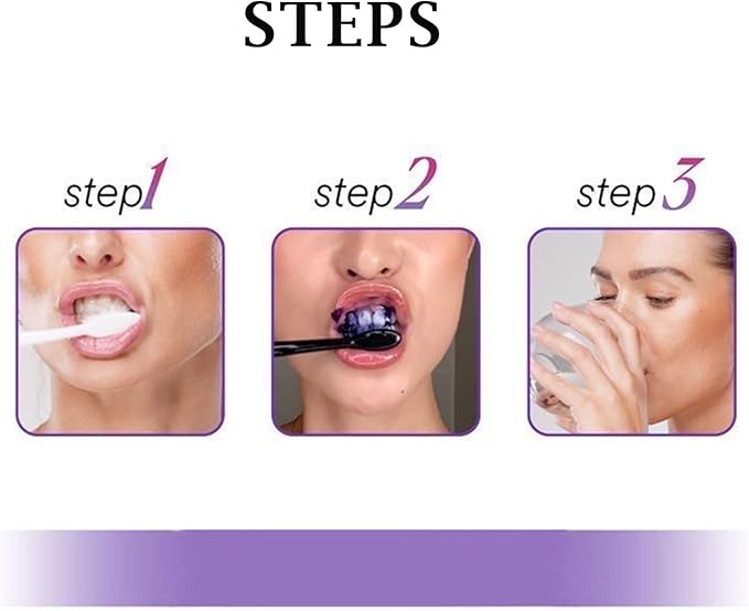 Color Corrector Purple Toothpaste for Teeth Whitening, Fresh Breath, Remineralizing, Xylitol Toothpaste, Enamel-Safe, Fluoride & Plastic Free, 2.11 Oz/60G