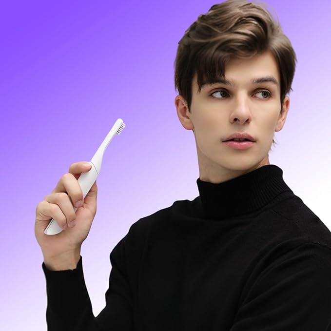 Electric Toothbrush, Portable Travel Sonic Toothbrush with Protective Case USB-C Rechargeable, Neutral Comfort Bristles, Waterproof, Smart Timer, Compact for Daily Use (Pearl White)