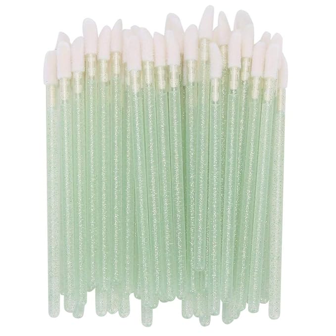 100pcs/Set Disposable Lip Brushes Make Up Brush Lipstick Lip Gloss Wands Applicator Tool Makeup Beauty Tool Kits Green