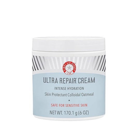 First Aid Beauty - Ultra Repair Cream, Intense Hydration Whipped Colloidal Oatmeal, Clinically Proven to Strengthen Skin Barrier in 7 Days & Helps Relieve Eczema, Luxury Face & Body Moisturizer, 6 oz
