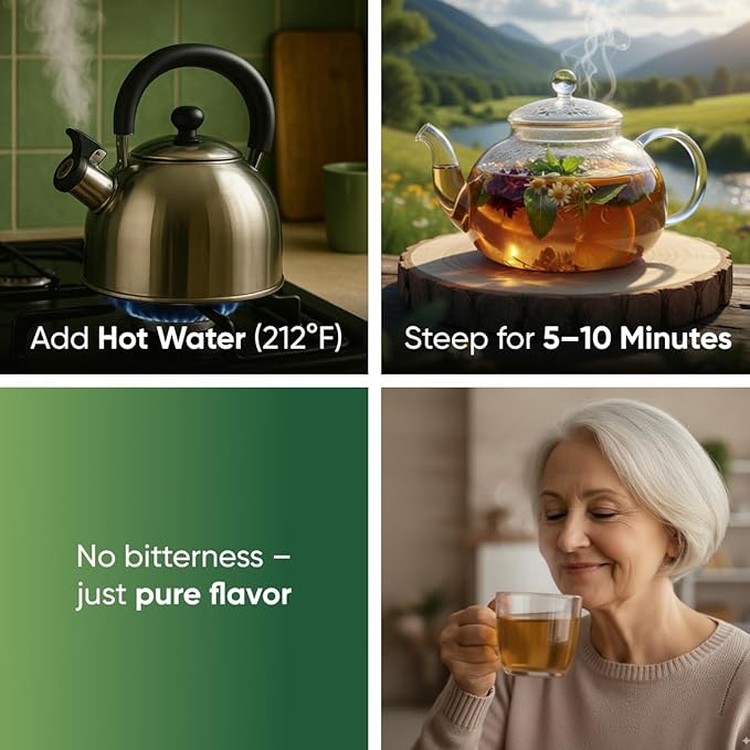 Olive Leaf Loose Tea – 4oz Size (Premium Dried Olive Loose Leaf Tea - 4 oz), Natural Extract Caffeine-Free Herbal Tea for Relaxation, Wallness with Smooth Taste