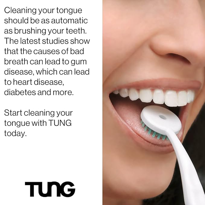 Tung Tongue Gel, Natural Mint Blast Tongue Cleaner Paste, Bad Breath Odor Eliminator, Halitosis Defense, BPA Free, USA Made (4-Pack)