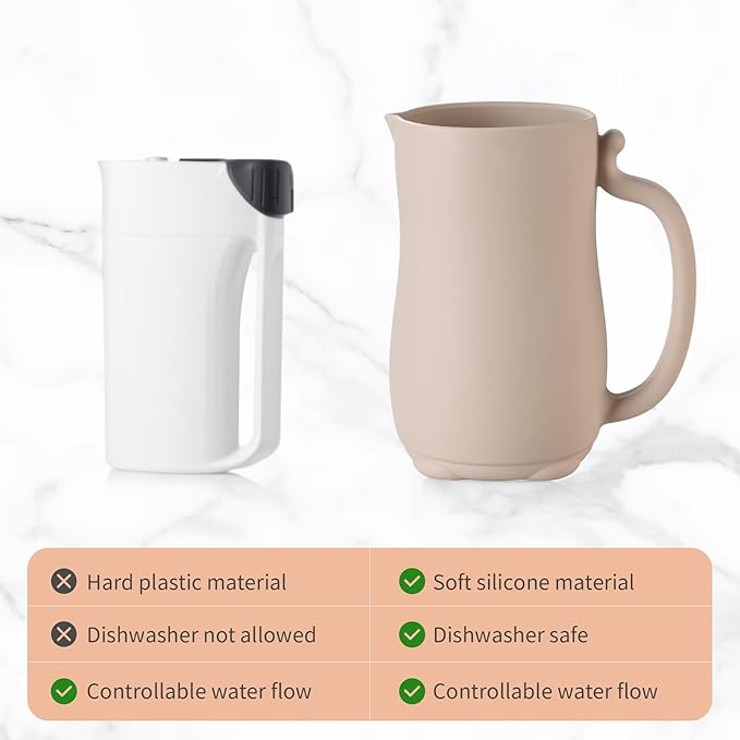 Baby Bath Rinse Cup, Bath Cup for rinsing Hair,The Silicone Material is Soft and Safe, a Good Choice for Baby Bath Products(Cat Beige)