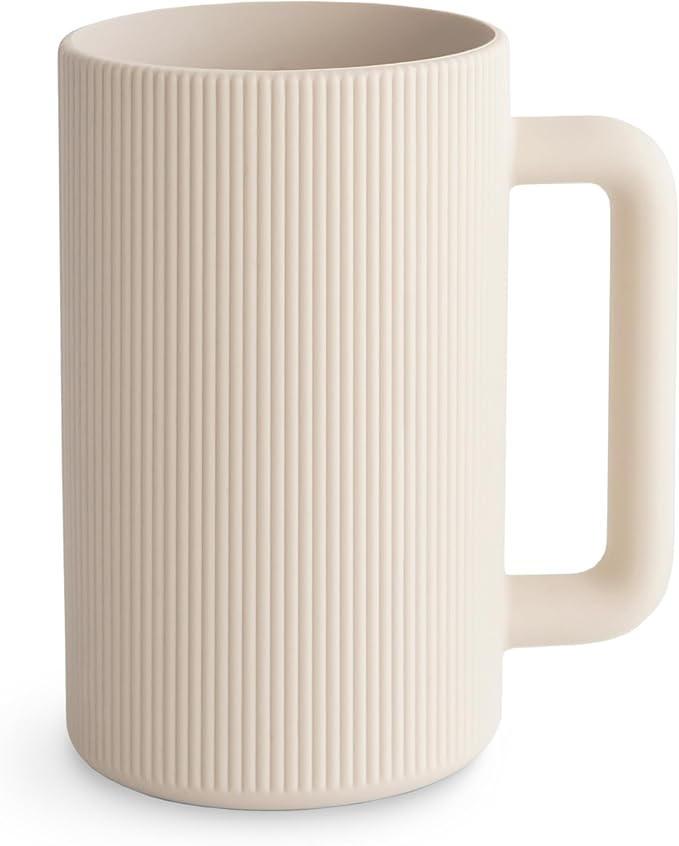 mushie Baby Bath Rinse Cup | 100% Food Grade Silicone | Shampoo & Body Washing Rinser Cup For Kids (Shifting Sand)