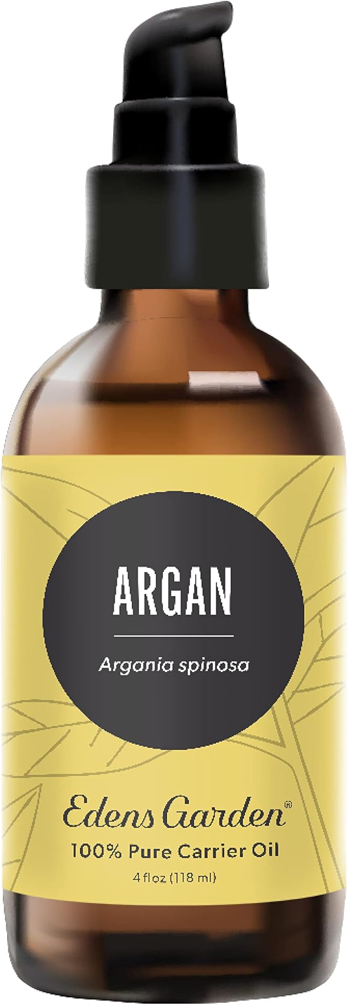 Edens Garden Argan Carrier Oil- 100% Pure Premium Cold Pressed & Hexane Free, Natural Moisturizer for Body, Face, Skin, Scalpt, Hair & Nail Care, Diluting Essential Oils & Massage 118 ml (4 fl oz)