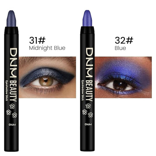 evpct 2Pcs Cream Eyeshadow Sticks Set for Eyes Waterproof, Midnight Blue Shimmer & Blue Shimmer Matte Eye shadow Stick Pencil Pen Bulk sombras en crema para ojos 31+32
