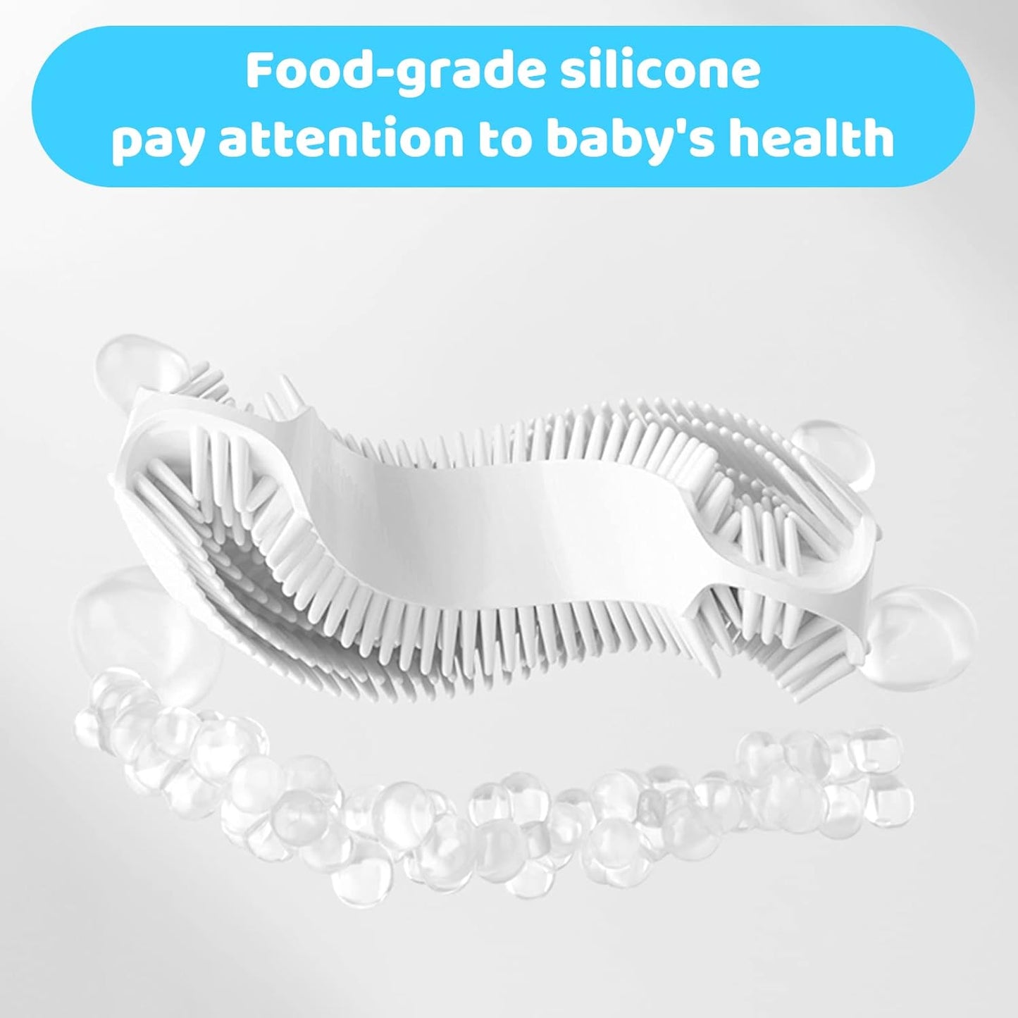 4-in-1 U-Shaped Toothbrush Set - Infant to Toddler Oral Care - Food Grade Silicone - Perfect for Age 1-6 (4-Pack) Baby Essentials Gift