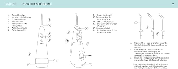 Ordo Water Flossers for Teeth, Cordless IPX7 Waterproof Oral Irrigator, 3 Pressure Settings, Portable, Rechargeable Electric Sonic Flosser, Dental Professional Recommended, White