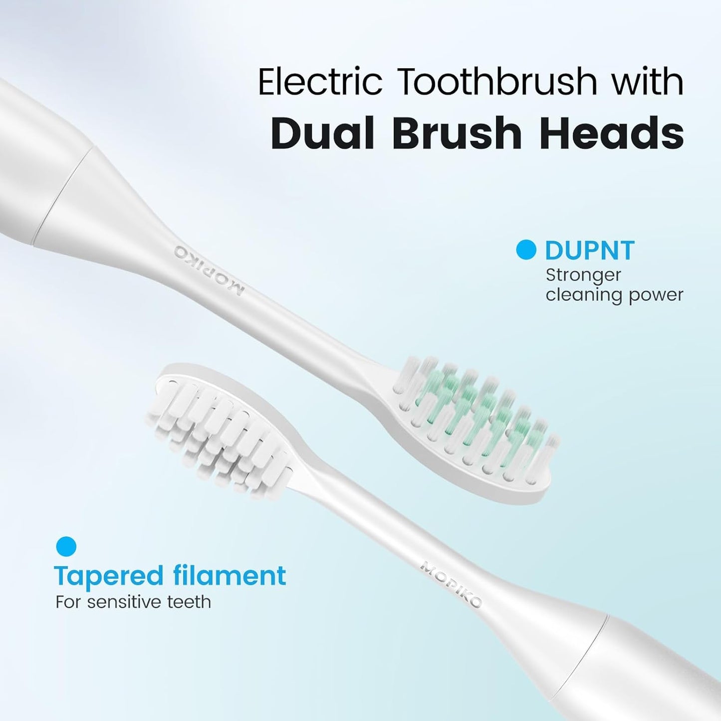 Travel Electric Battery Toothbrush for Adults, Sonic Electric Toothbrush with Case, Rechargeable Portable Electric Toothbrush Travel Kit (White, Battery)