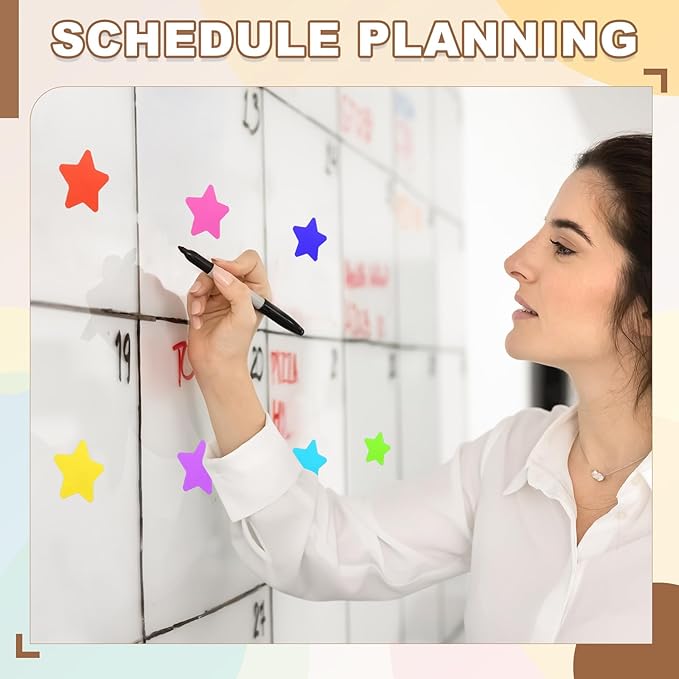 PATIKIL Star Stickers Roll 1 Inch(25mm), 500pcs Reusable Self-Adhesive Star Labels for Reward Behavior Chart Teachers Business Decorating Wedding DIY Crafts, Light Pink