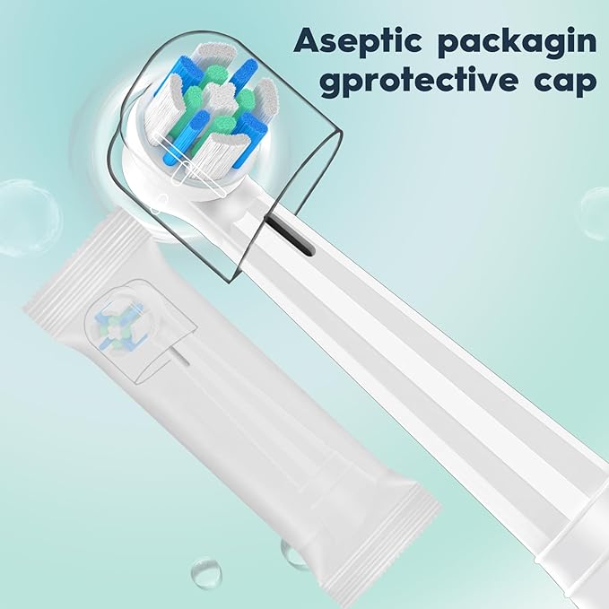 8PACK Replacement Toothbrush Heads Compatible with Oral B iO Series 2/3/4/5/6/7/8/9/10 Electric Toothbrush,Round Brush Heads for Gentle Gum Care & Deep Cleaning,White