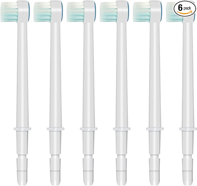 Replacement Tips for Waterpik Aquarius Water Flosser Waterpik Toothbrush Replacement Heads Toothbrush and Oral Irrigators (6 Brush Head Tips)