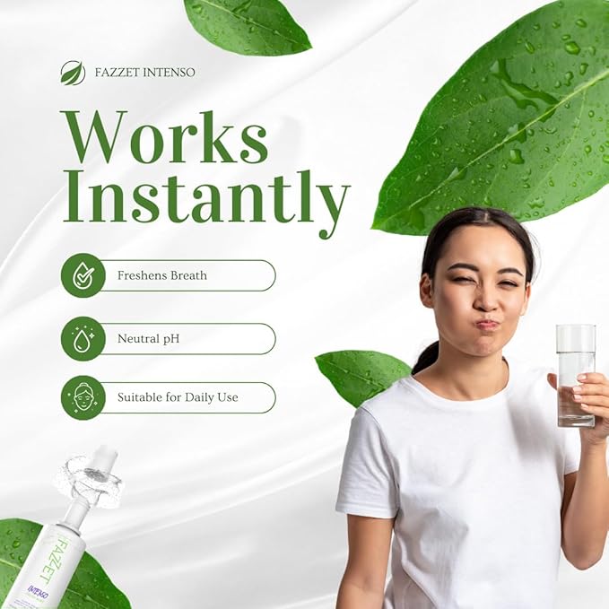 Intenso Fluoride Oral Rinse – Soothe Tonsils, Combat Bad Breath – Alcohol, Gluten, and Paraben Free Mouthwash – Fresh Mint Flavor
