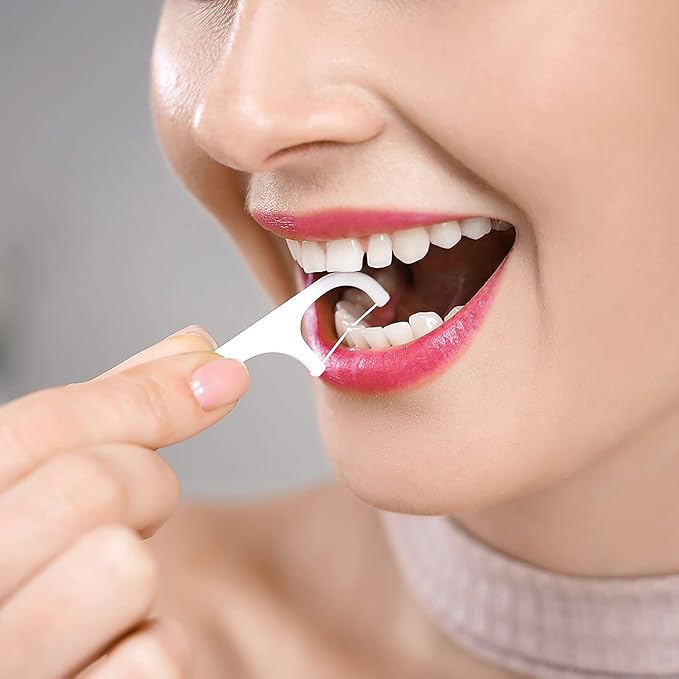 Dental Floss Picks 400 pcs,Holy Rose Refill Bagged Flossers, Ultra Fine Adult Floss Sticks, Odorless Floss Toothpicks for Cleaning Tooth