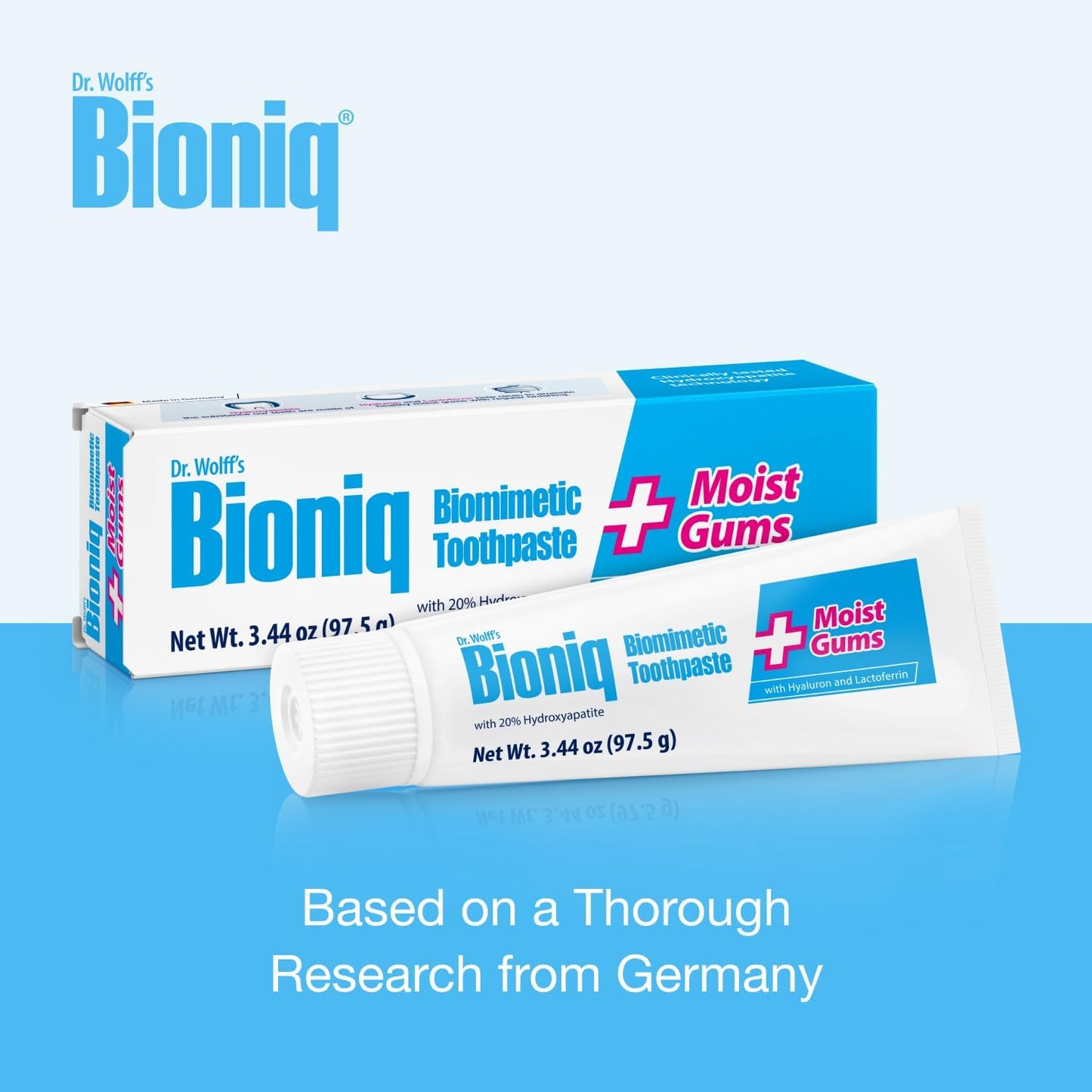 Bioniq Plus Biomimetic Toothpaste with 20 Percent Hydroxyapatite for Teeth and Gums I Clinically Tested I 3.44 oz (Pack of 3)