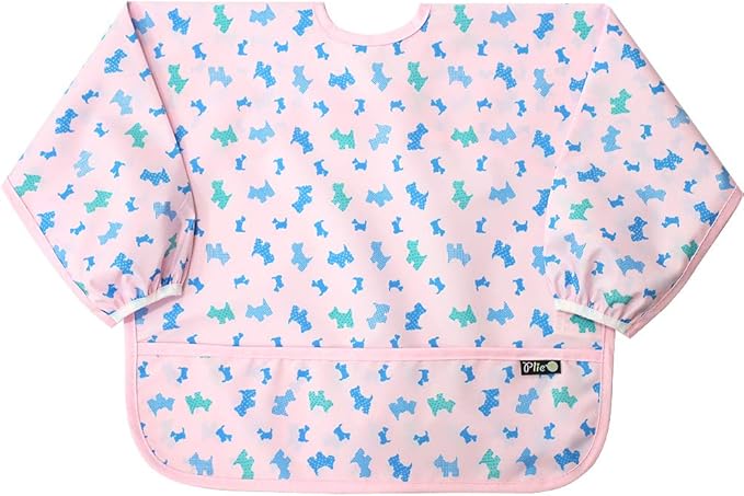 Long Sleeve Waterproof Bib for Toddlers – Soft Feeding Smock for Baby Mealtime, Self-Feeding,BPA-Free, Easy Clean