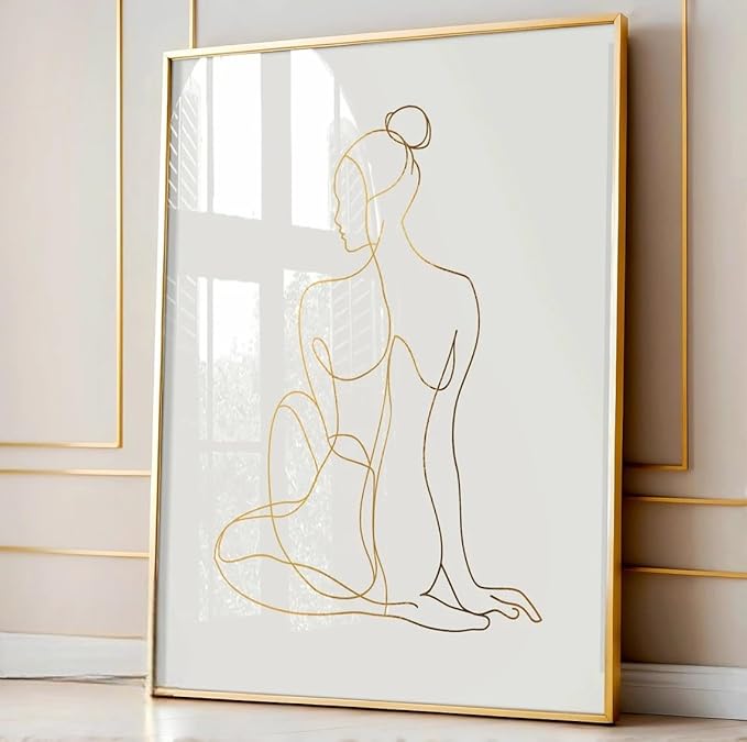 NATVVA Skin Treatment Canvas Painting 3 Pieces Skincare Is The Best Foundation Prints Wall Art Pictures for Beauty Salon Esthetician Decor with Wooden Inner Frame