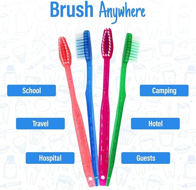 MEGA Pack Kids Disposable Toothbrushes with Paste | Children's Bubblegum Pre-Pasted & Individually Wrapped Toothbrush Bundle | Perfect for School, Camp, Summer Vacation, (144 Pack)