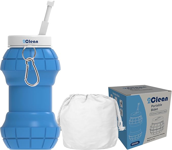 Portable Bidet Travel-Collapsible & Expandable 550ml | Lightweight, Peri Bottle for Women, Travel Bidet Portable, Handheld Bidet, Portable Bidet for Women, Hand Held Bidet, Bidet Bottle, Camping bidet