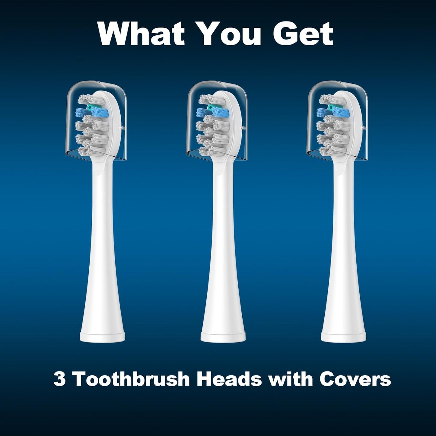 3 Pack Toothbrush Replacement Heads Compatible with WaterPik Sonic Fusion 2.0, FitMount Flossing Brush Head Fit for Water-Pic SF-01 SF-02 and 2.0 SF-03 SF-04