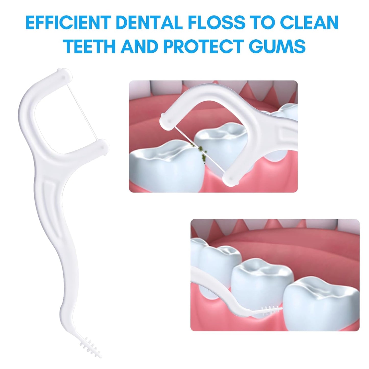 FAMILIFE Floss Picks, 200 Count Unflavored Dental Floss Cleaner, Tooth Picks Flossers with 4 Travel Handy Cases, Helps to Fight Tooth Decay and Keep Your Teeth Clean, Sticks for Family