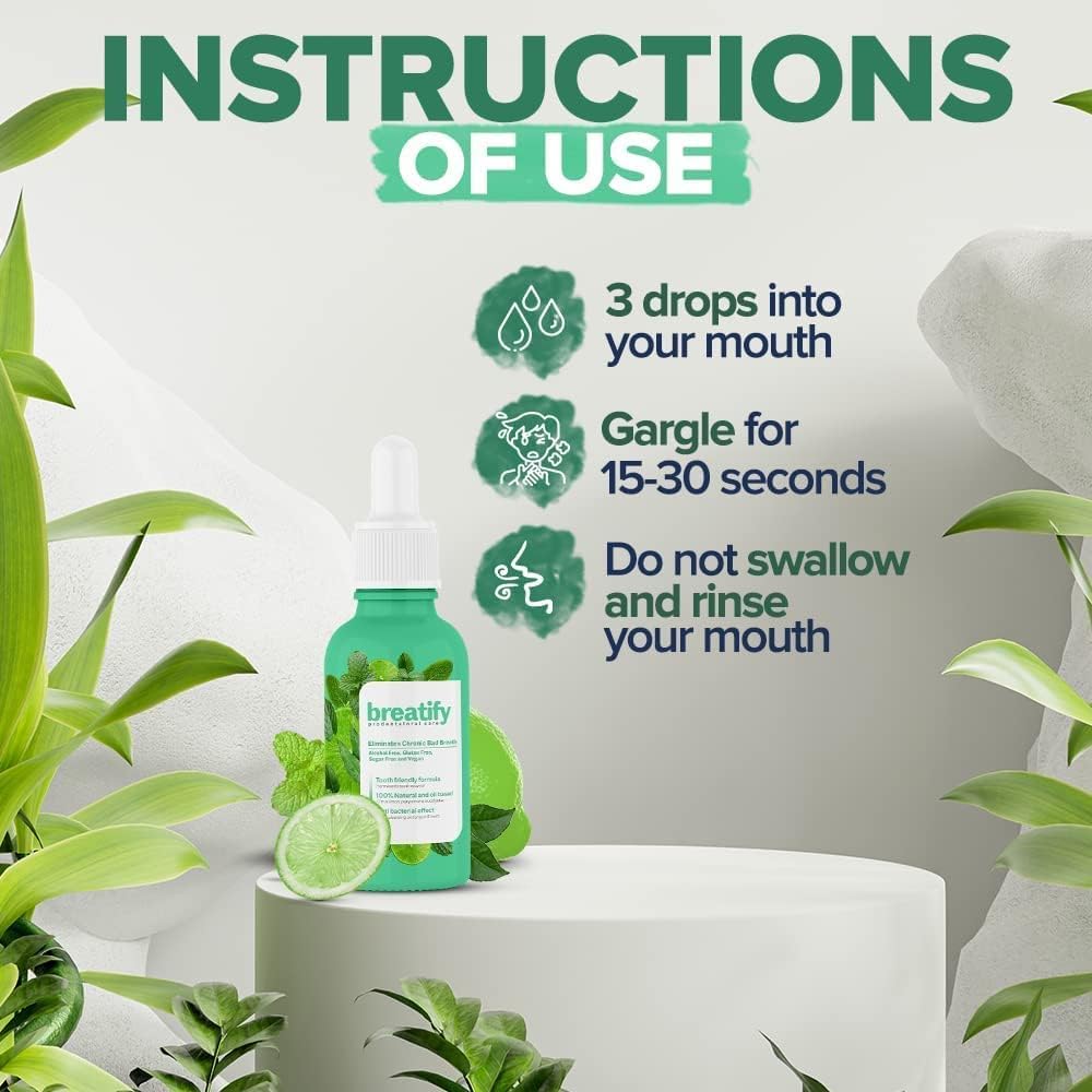 Bad Breath Eliminating Serum – Bad Mouth Smell Removing Drops – Easy to Carry and Handy Fresh Breath Oil-serum, 20 mL, 0.68 Oz (Pack of 6, 4.08 Oz)