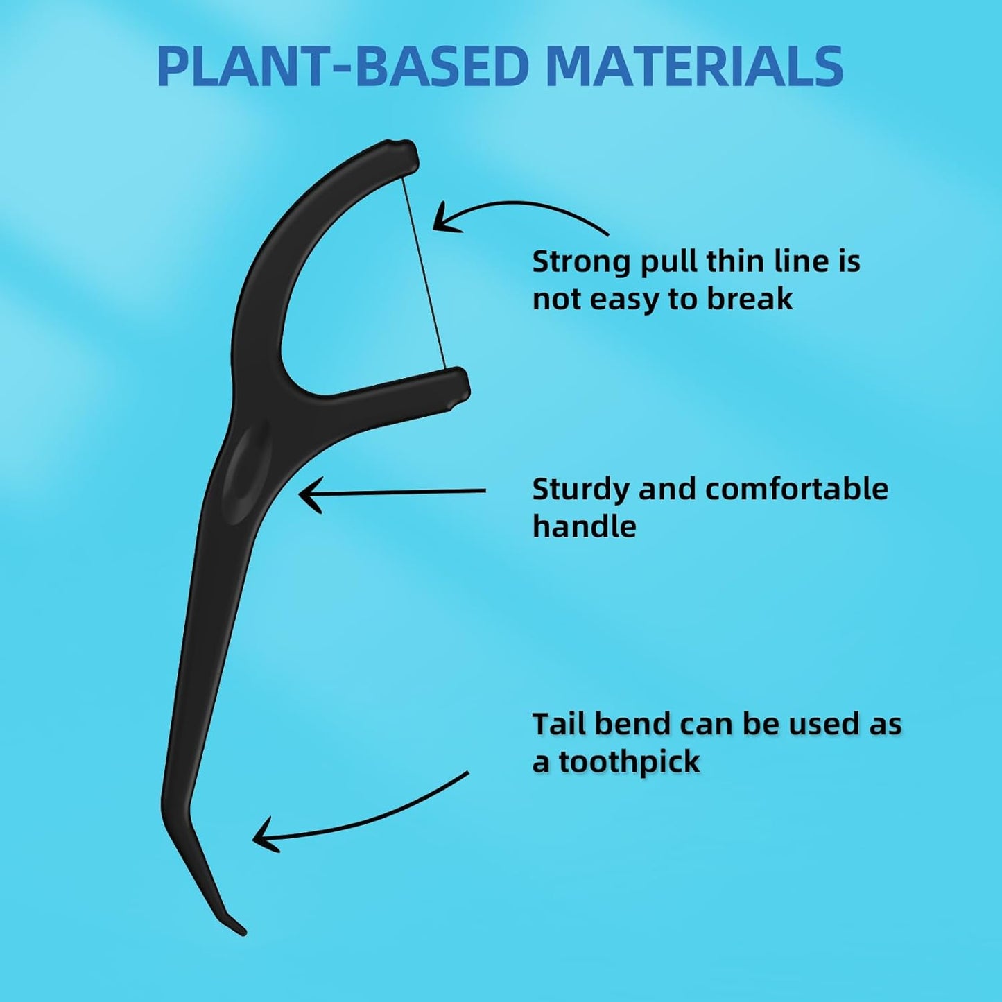 Biodegradable Dental Floss Picks - Easy Glide for Fresh Breath and Healthy Gums