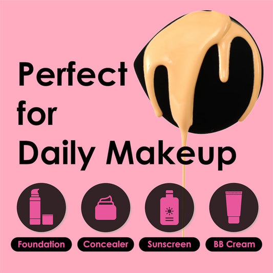 4Pack Makeup Sponge Latex-Free Soft Blender Sponge Perfect for Foundation Concealer Cream Powder, Beauty Sponge Set for Long-lasting and Natural Makeup, 2X-Large and 2 Medium Black