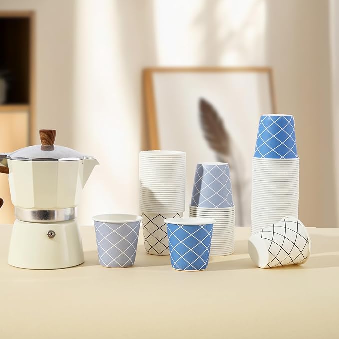 Tamone 600 Pack 3 oz Bathroom Cups, Small Paper Cups, Mouthwash Cups, Disposable Paper Cups, white, blue cups, gray cups, 3oz Paper Cups for Party, Picnic, BBQ, Travel, Home and Event