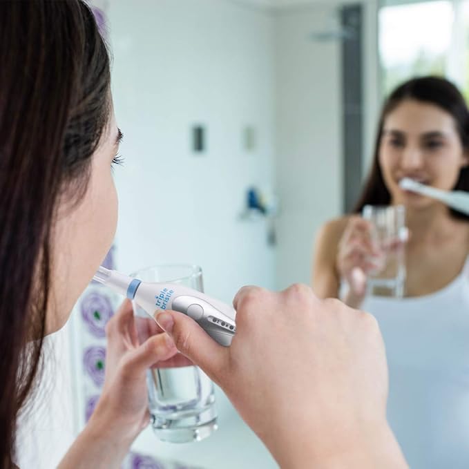 Triple Bristle Original Sonic Toothbrush | Rechargeable 31,000 VPM Tooth Brush | Patented 3 Head Design | Angled Bristles Clean Each Tooth Teeth Whitening Strips (1)