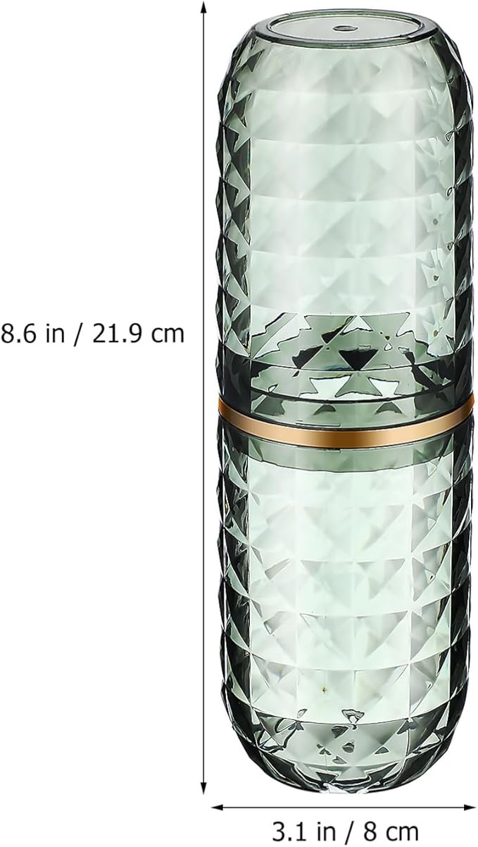 BESPORTBLE Travel Toothbrush Cup with Lid - Lightweight Toothbrush Holder and Mouthwash Cup for Travel Accessories Camping Business Trips Compact Storage Case