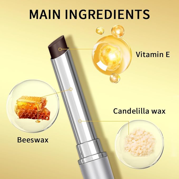 Tinted Lip Balm Lipstick, Hydrating Natural Glossy, Long-lasting Moisturizing & Nourishing Lip Care with Natural Ingredients Transparent Color (Drak Honey, 0.07oz)