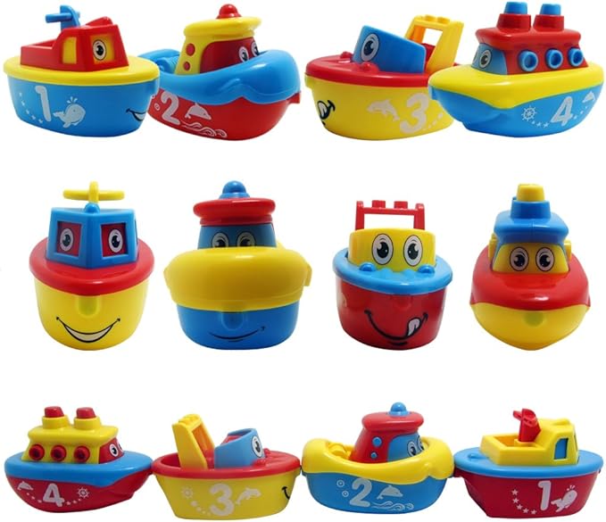 3 Bees & Me Bath Toys for Boys & Girls - Magnetic Boat Set for Toddlers & Kids - Fun Educational Bath Toy