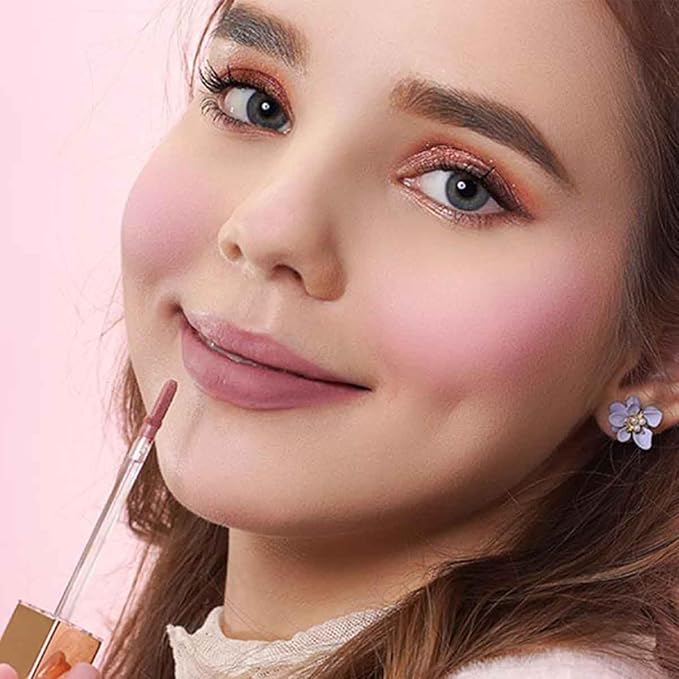 Oulac Matte Liquid Pink Lipstick for Women, Pink Nude Long Lasting Lipstick, Waterproof Lip Stain, No Transfer, Creamy High Pigmented Formula with Vitamin E, Vegan & Cruelty-Free M16