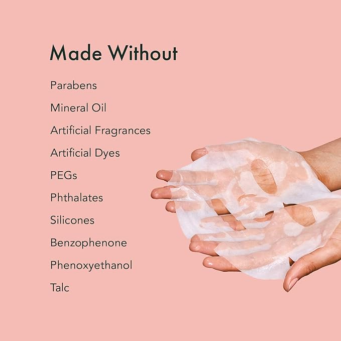 Rael Face Mask Skin Care, Collagen Face Masks - Bamboo Facial Sheet Mask, Korean Skincare, with Collagen Essence and Fruit Extracts, Nourishing and Moisturizing, All Skin Types (Collagen, 5 Sheets)