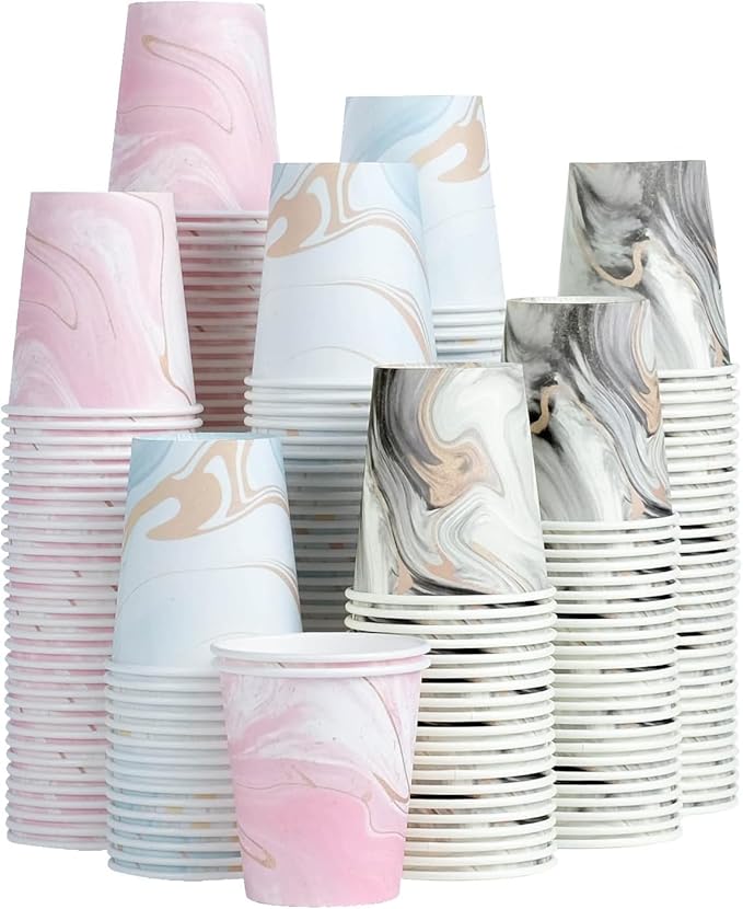 300 Pack 5 oz Paper Cups, Disposable Bathroom Cups, Colorful Mouthwash Cups, Small Disposable Paper Cups, Mini Cup for Party, Picnic, BBQ, Travel and Event