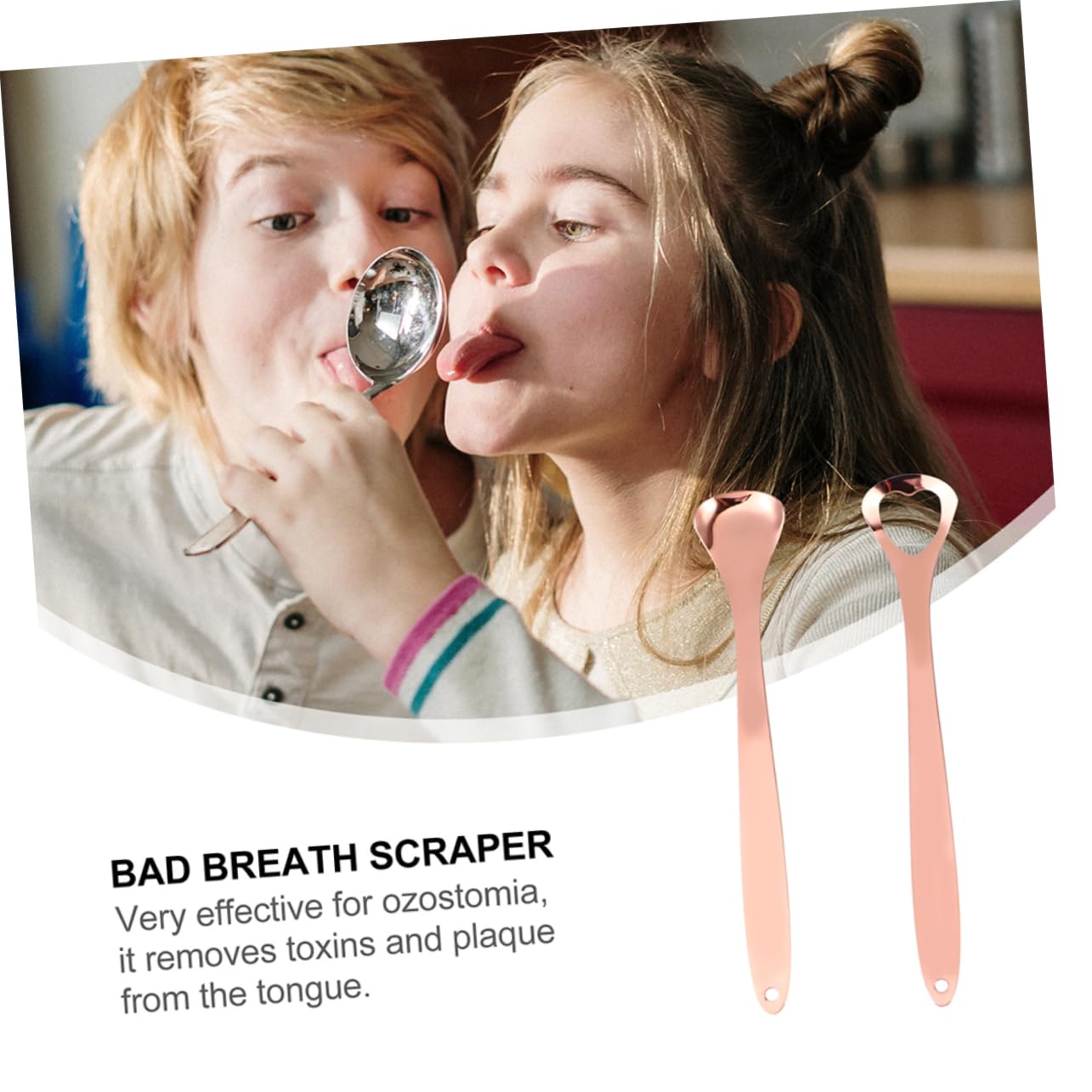 1set Stainless Steel Tongue Scraper for Oral Tongue Coating Travel-friendly Design Easy to