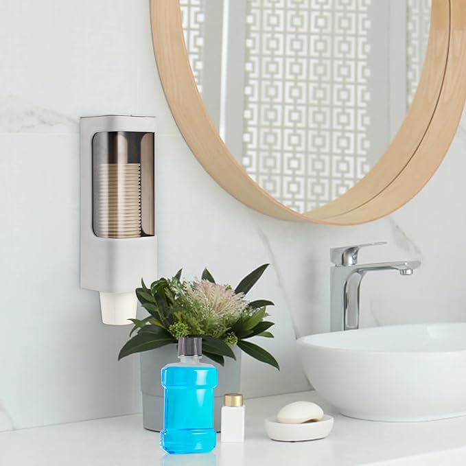 Brandon-super [100 Count - 3 oz] Small Paper Cups, Mouthwash Cups Bathroom Cups Mini Cups Small Disposable Cups