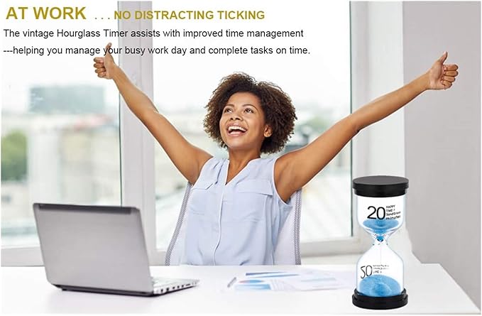 SuLiao Sand Timer 20 Minutes Hourglass: Plastic Sand Clock 5 Min, Little Purple Sand Watch 5 Min for Kids, Games, Classroom, Kitchen, Decorative