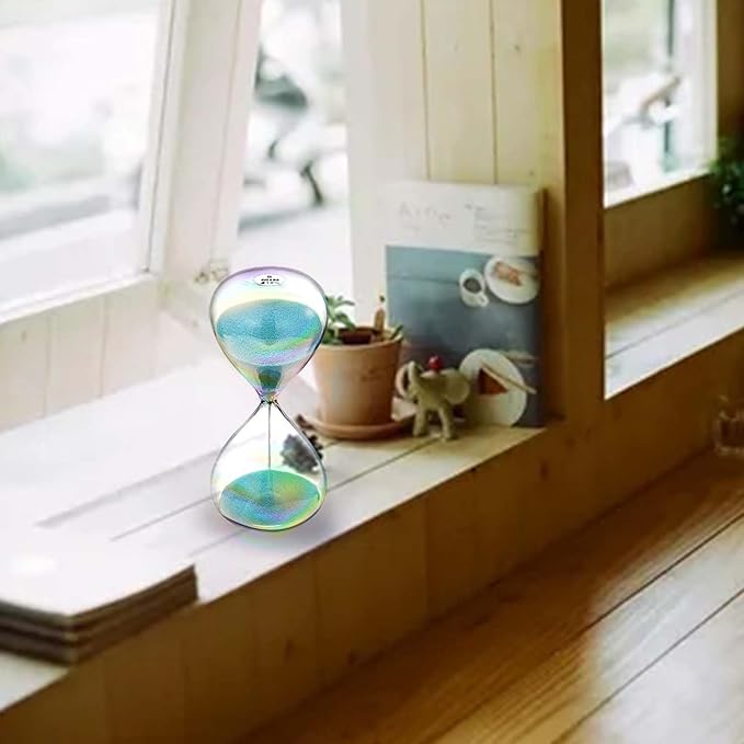 SuLiao Hourglass Sand Timer 60 Minutes,Turquoise Sand Clock 60 Min,Sand Watch 1 Hour,Large Hour Glass Sandglass,reloj de Arena 60 minuto for Home,Desk,Office Decor